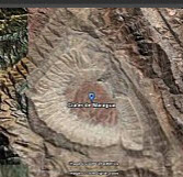 Maragua Krater duch Meteoreinschlag in Bolivien